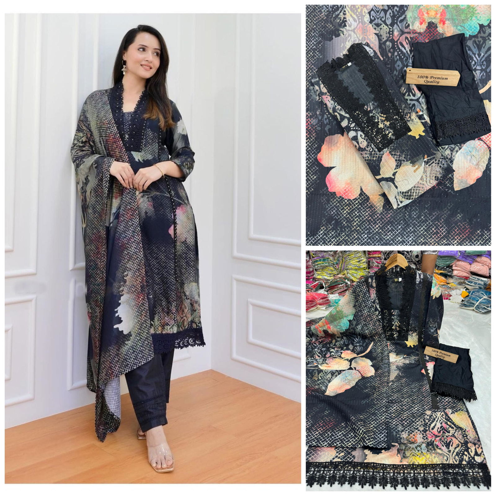 Uber By Tdg Printed Kurti With Bottom Dupatta Orders in India